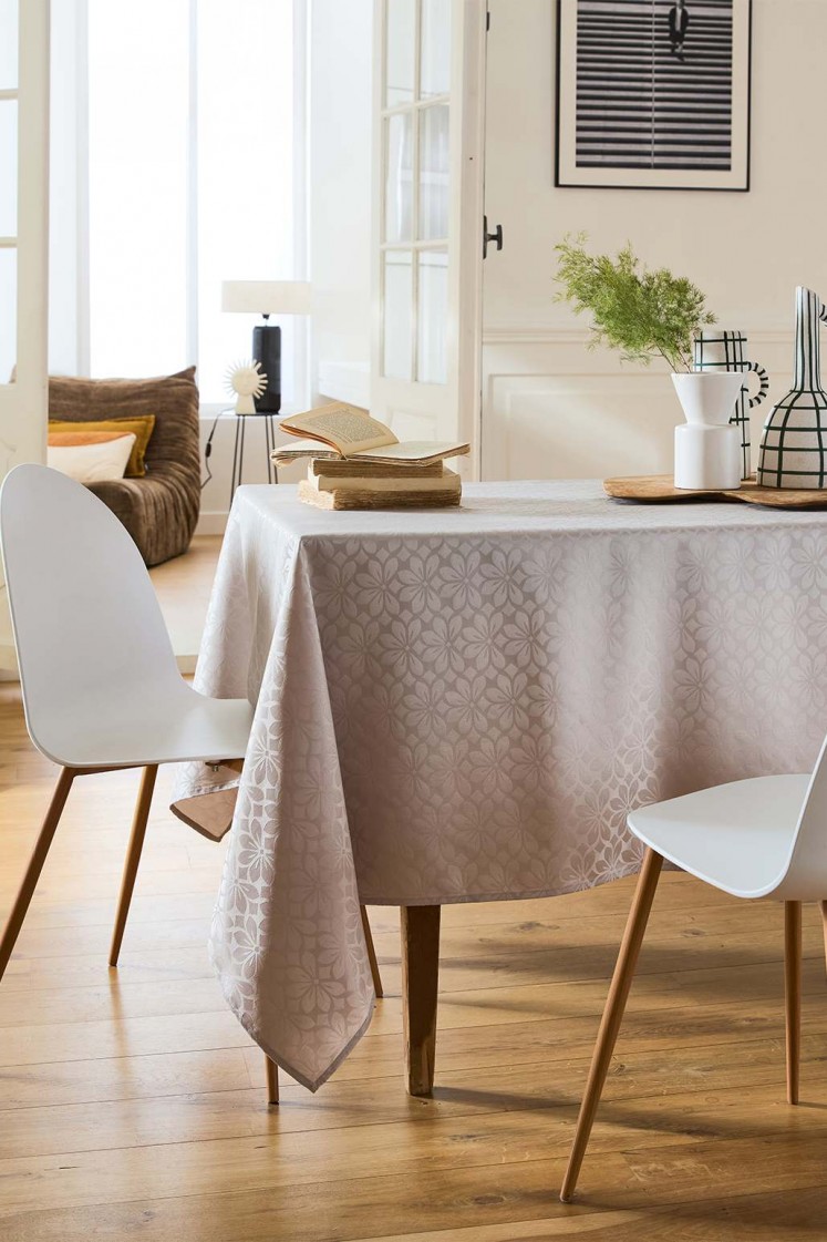 Lotus - Nappe en Damassé motif fleurs