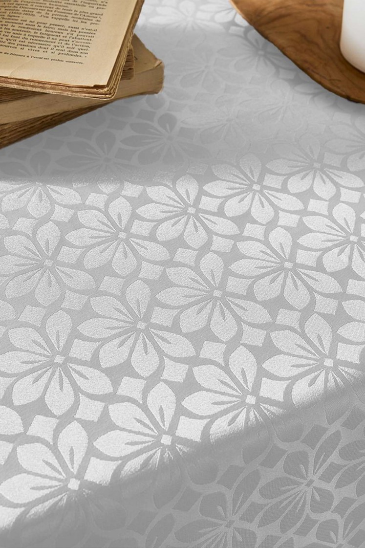 Lotus - Nappe en Damassé motif fleurs