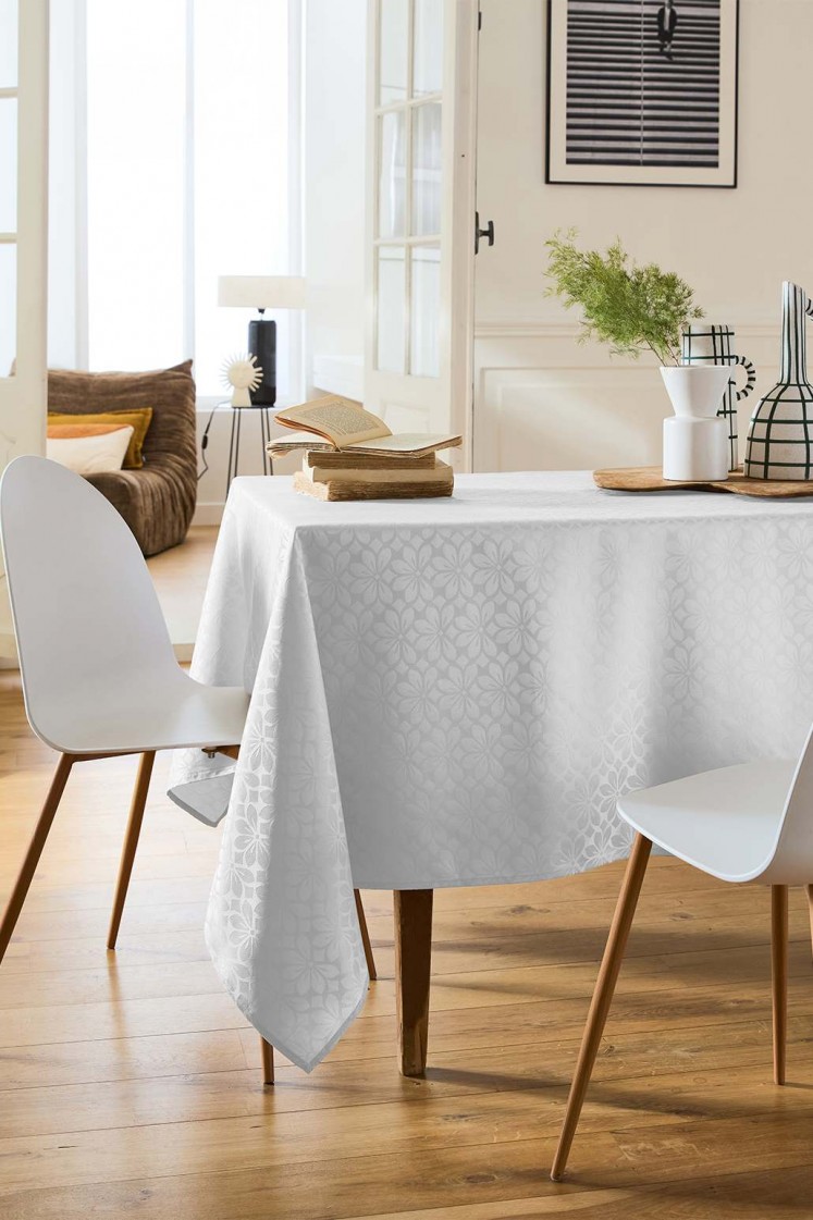 Lotus - Nappe en Damassé motif fleurs