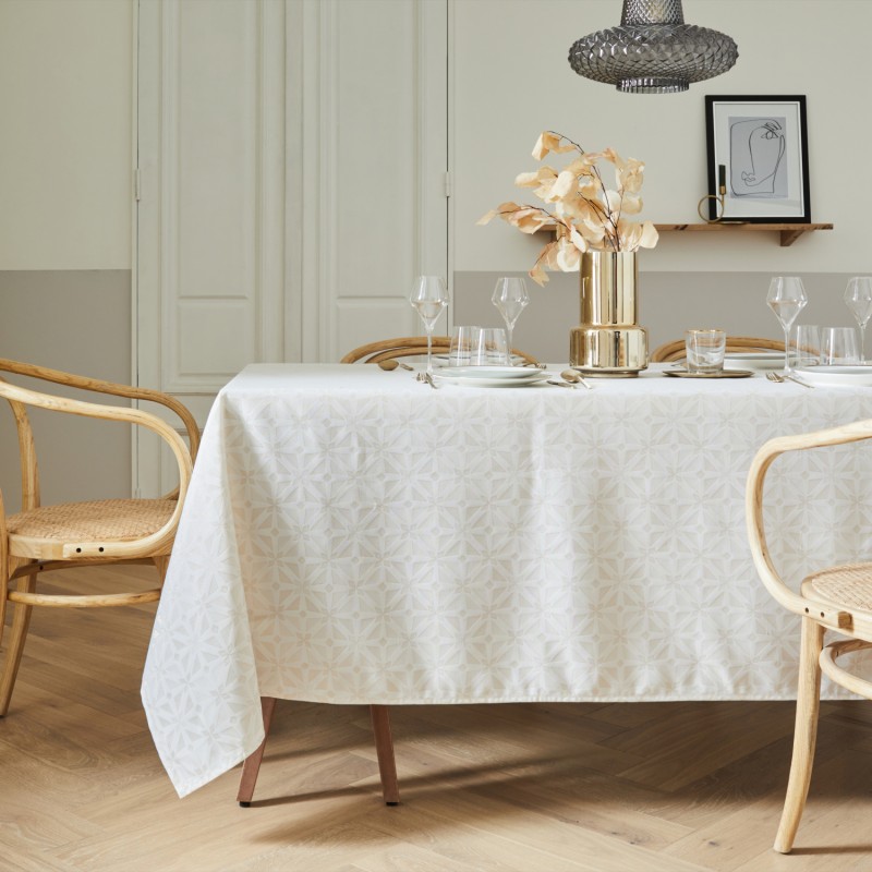 Nappe Nydel - Cristal Blanc Or Dimensions CARRE 160x160