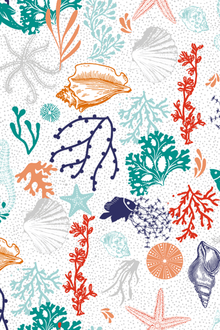 Sea Life - Nappe en coton imperméable