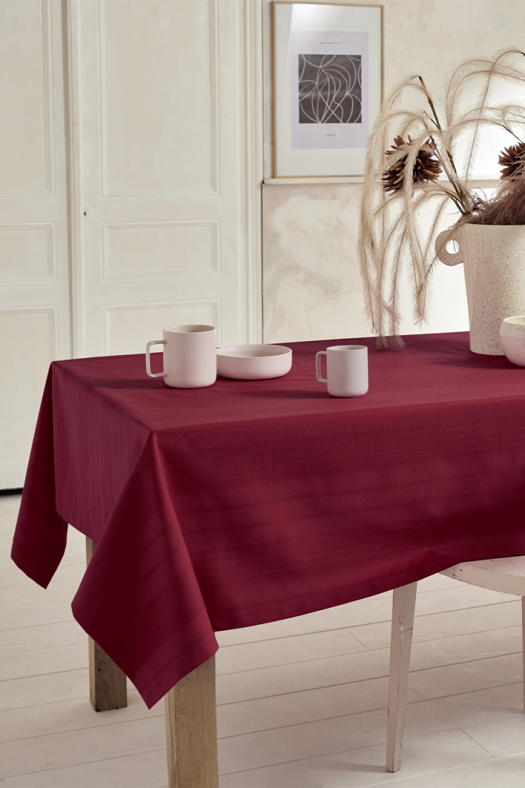 Arlequin : Nappe en coton armuré uni