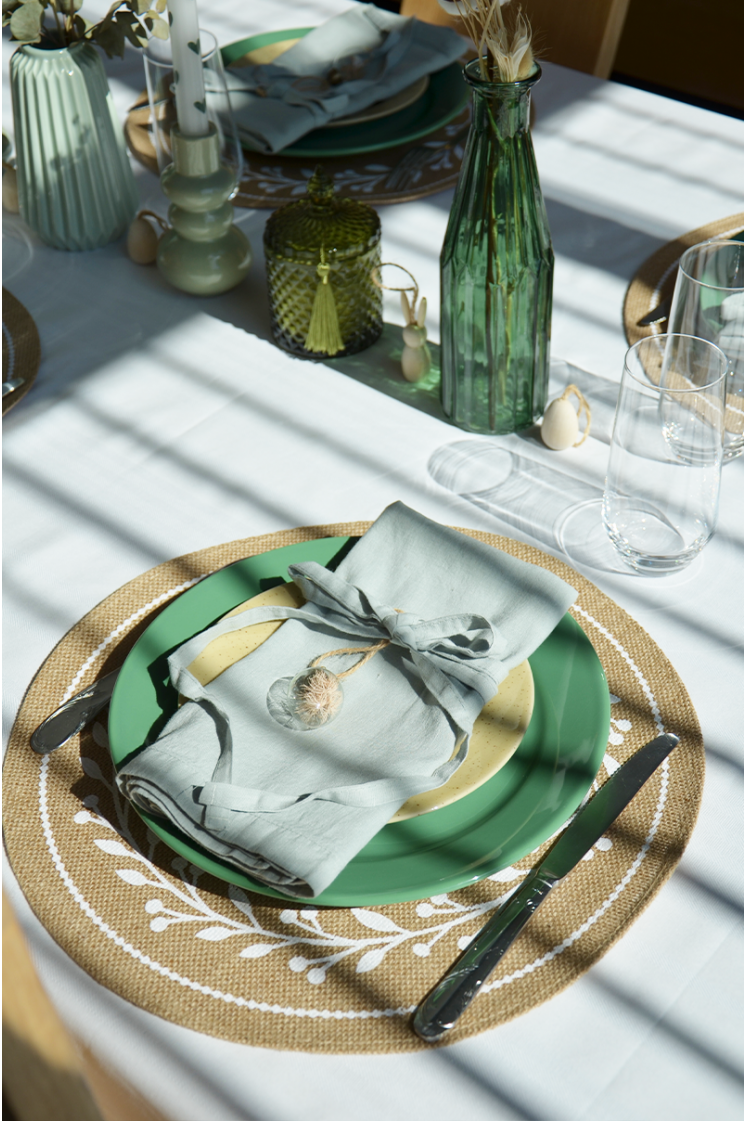 Marianne - Set de table en jute romantique